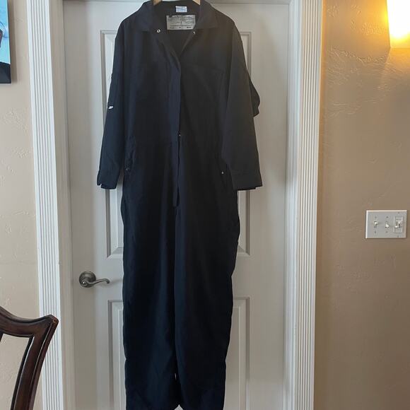 Topps Safety FR Nomex IIIA Flame Resistance Coveralls Navy Blue USA C007 5605 - Picture 1 of 10